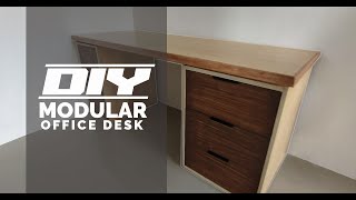DIY Modular Office Desk - Computer Table - Drawer Cabinet - Home Office - How to