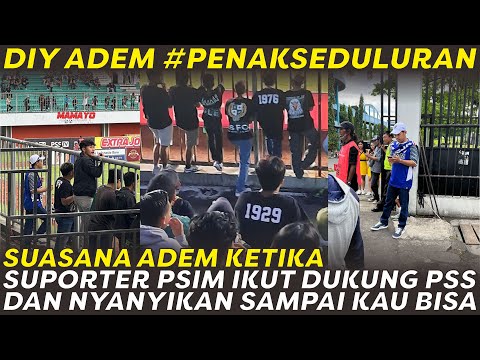 SUASANA ADEM SAAT SUPORTER PSIM IKUT DUKUNG PSS VS AREMA FC‼ IKUT NYANYIKAN ANTHEM SAMPAI KAU BISA 🤝