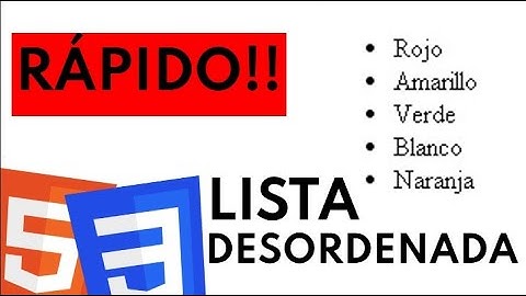 Cómo HACER una LISTA DESORDENADA en HTML [Rápido]✅
