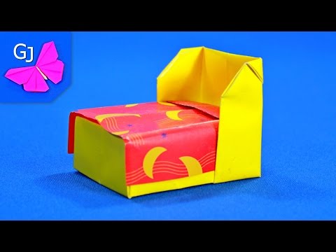 Оригами для кукол кровать