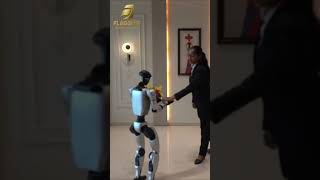 Flowers + Robotics = Unforgettable Welcome.  #shortvideos #viral #robot #flagship #trendingshorts