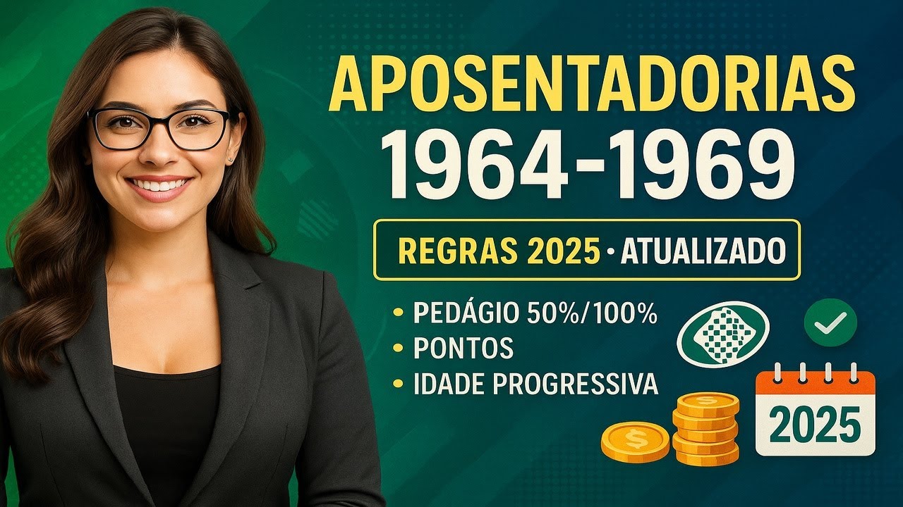 👴 APOSENTADORIAS PARA QUEM NASCEU ENTRE 1964 A 1969 🔎 REGRAS 2025