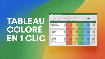 🎨✨ Excel : Créez un Tableau Coloré en 1 Clic !