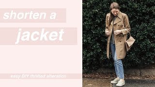 How to Shorten a Jacket or Coat: Easy Thrifting Alterations