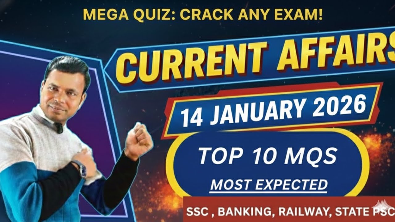14 Jan 2026 Current Affairs with Static GK | Exam 