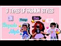 9 Types Of Fashion Styles on Royale High || Find Your’s! || Royale High