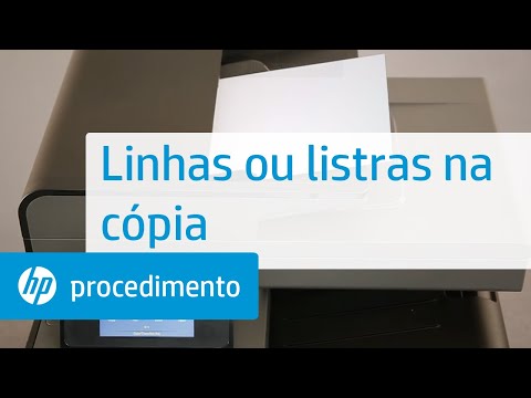 Linhas ou listras na cópia