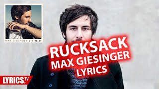 Rucksack LYRICS | Max Giesinger | Lyric &amp; Songtext | aus dem Album &quot;Die Reise&quot;