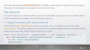 Mastering getState() in React Redux: Fetching Up-to-Date Notes from Firebase