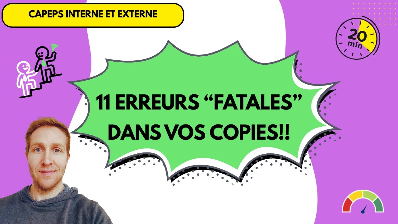 CAPEPS : 11 erreurs fatales qui font chuter les notes (interne & écrit 2 externe)