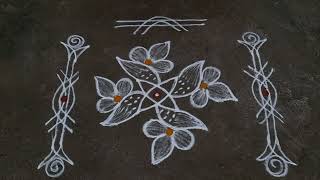 daily muggulu simple rangoli design 2*2dots small beautiful rangoli Anu'sworld screenshot 4