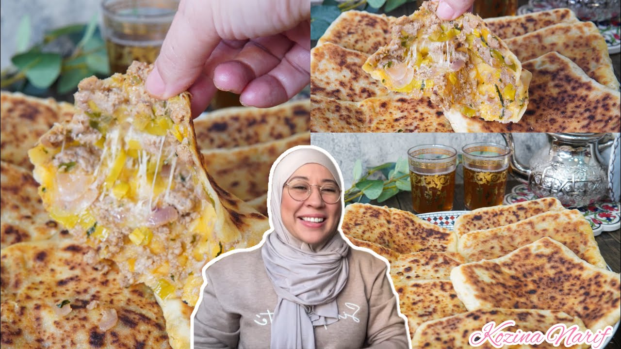 Naan Brot gefühlt/  فطائر نان معمرين بحشوة خطييرة، 👌سجليها لرمضان 👍