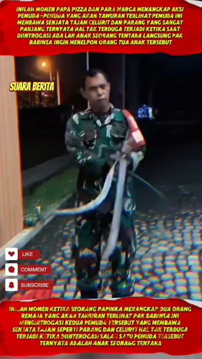 💥Babinsa Ini Berhasil Tangkap Remaja Yang Akan Tawuran ‼️💥 #tnidihatirakyat #babinsa #tni #short