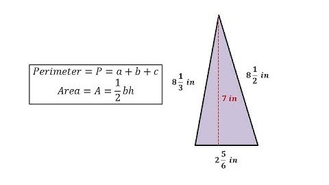 Perimeter and Area of a Triangle with Mixed Numbers