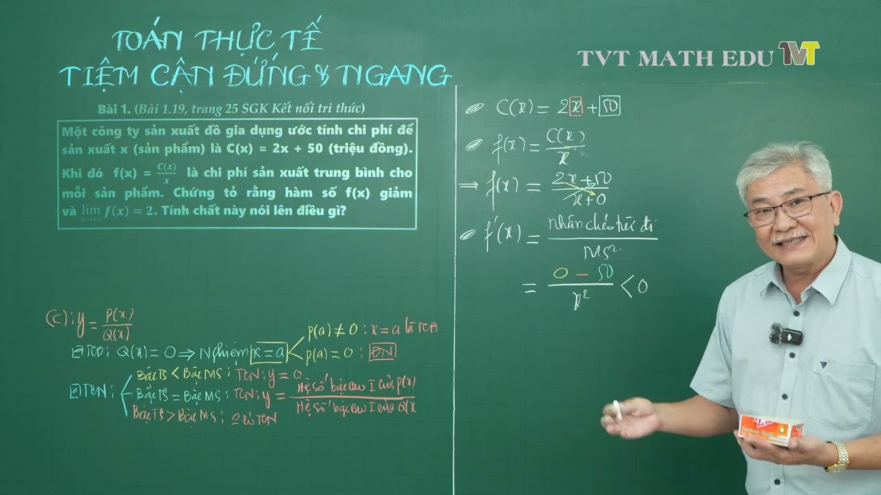 Tiệm Cận Của Đồ Thị Hàm Số & Một số bài toán thực tế thú vị | Thầy Trần Văn Toàn