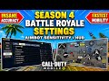 AIMBOT SETTINGS For Season 4 Battle Royale | COD Mobile | Best SENSITIVITY And HUD Layout For BR