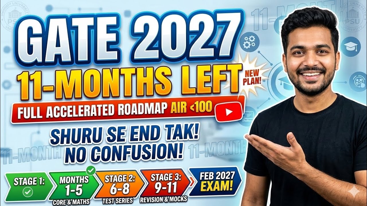 GATE 2027: 11-Month Full Roadmap to under AIR 100 | Complete Strategy ...