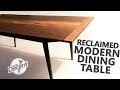 DIY Reclaimed Mid Century Dining Table w/ Leather Inlay DIY Reclaimed Mid Century Dining Table w/ Leather Inlay