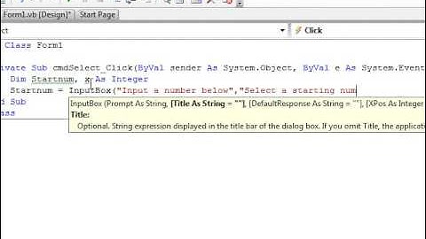 Loops In Visual Basic 2008/2005