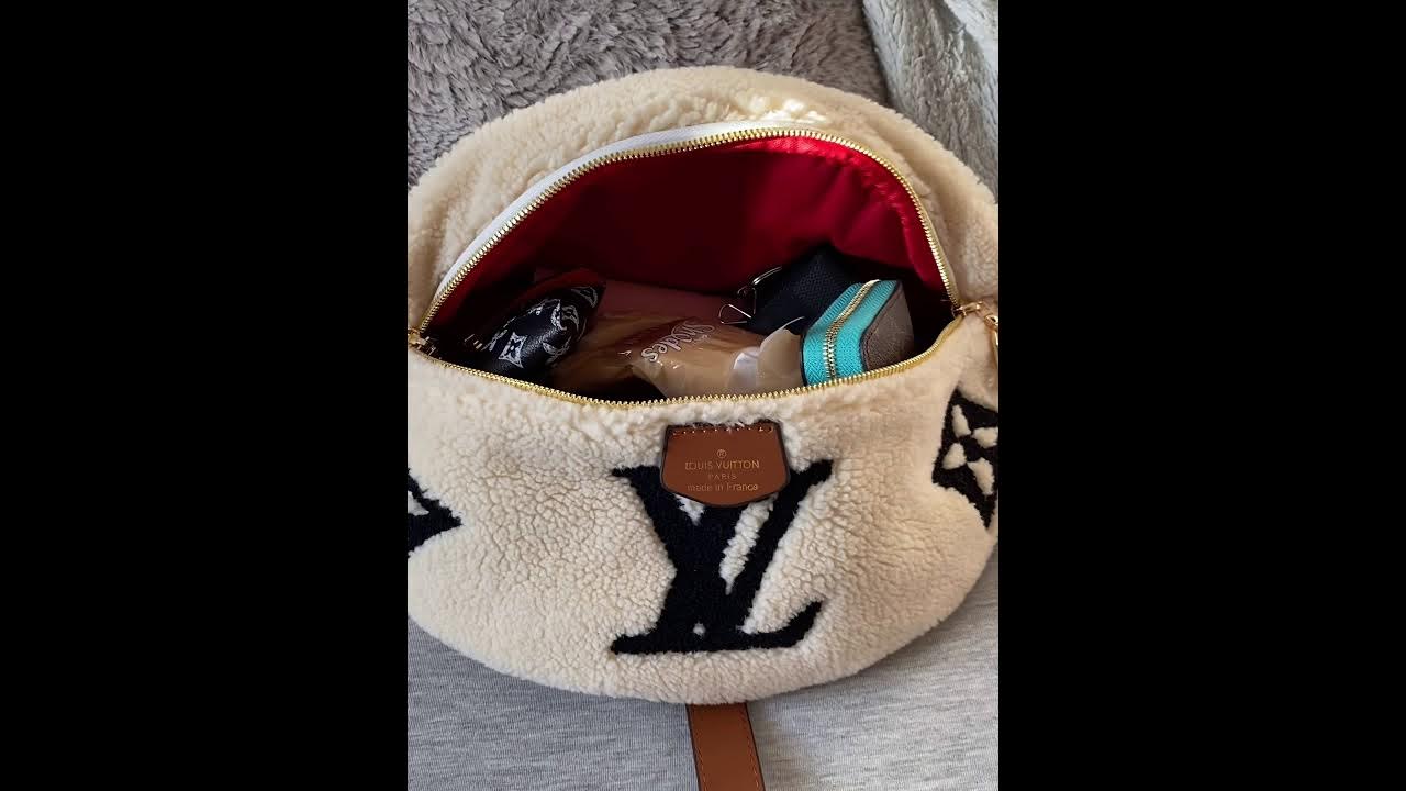 Lv cream fur monogram bumbag review 