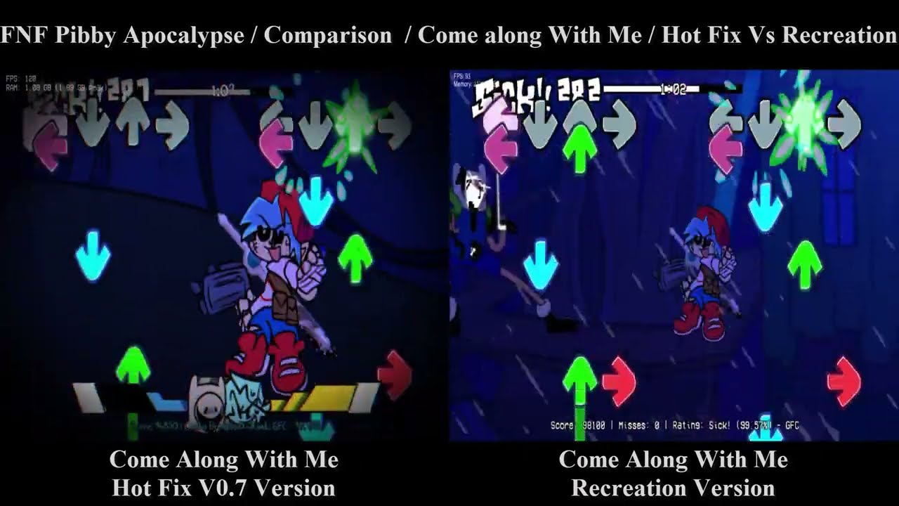 FNF Pibby Apocalypse / Comparison / Come along With Me / Original vs  Animation 