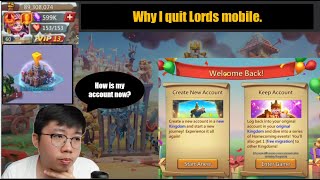 Why I quit Lord's Mobile, Looking at my account 10 years ago