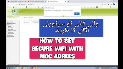 How to Ptcl Mac Filter Setting