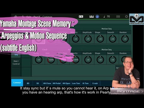 Yamaha Montage Scene Memory : Arpeggios & Motion Sequence (subtitle English)