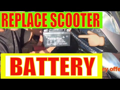How to replace the battery in a Chinese scooter - YouTube