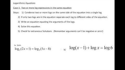 7.5 Solving Exponential and Log Equations