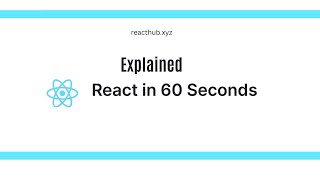 Reactjs #explained  In Just 60Seconds | #youtube #education #video