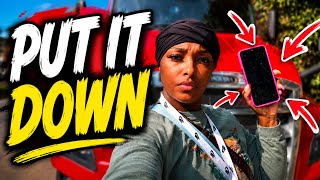 “PUT THE PHONE DOWN! 🚛📱 Some Truck Drivers Need To Hear This!” | Female Trucker
