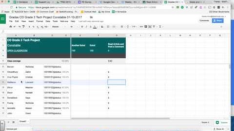Export Grades to Google Sheet