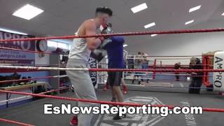 Famous Jordan Reynolds Working Mitts With Mark Tibbs Showing Power And Speed Profile