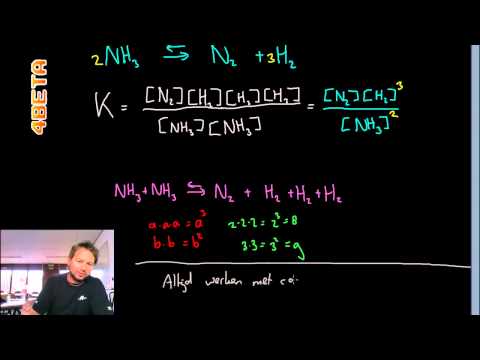 Scheikunde - evenwichten - evenwichtsconstante en opstellen concentratiebreuk