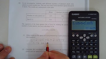 2017 Maths General 2 HSC Q30d Solve least-squares problem, find correlation coefficient from formula