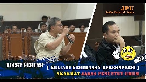 Rocky Gerung| Skakmat Pertanyaan Jaksa di Sidang Fatia & Haris