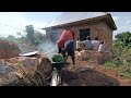 Cooking a delicious african breakfast for the builders we are donating a house