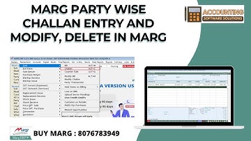 Marg Party wise Sale, Purchase Challan Entry and Modify, Delete in Marg ERP Software in Hindi