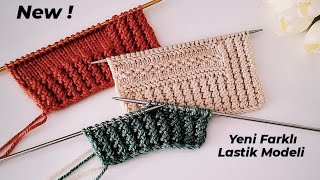 Yeni Farklı Örgü Lastik Modeli 🎉 hırka şal battaniye knitting crochet pattern design patik kazak