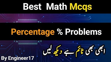 Percentage Problems % | percentage questions | percentage Mcqs | Basic Math | Math Mcqs