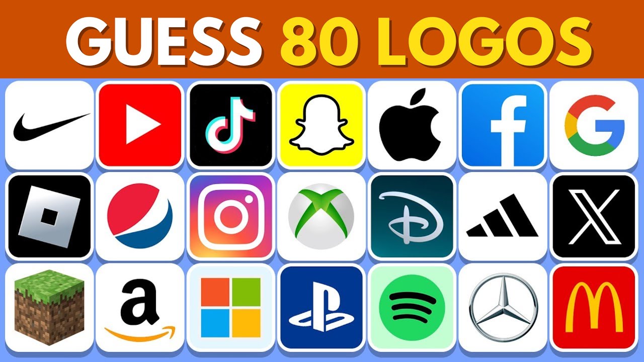 Guess the Logo in 3 Seconds | 80 Famous Logos | Logo Quiz 2025