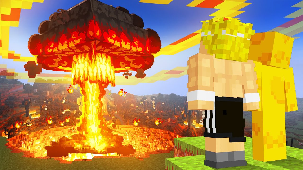 Sobreviví al APOCALIPSIS NUCLEAR en Minecraft...