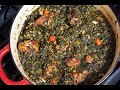 Jamaican Callaloo (chorai) + Coconut Stewed Chicken | CaribbeanPot.com