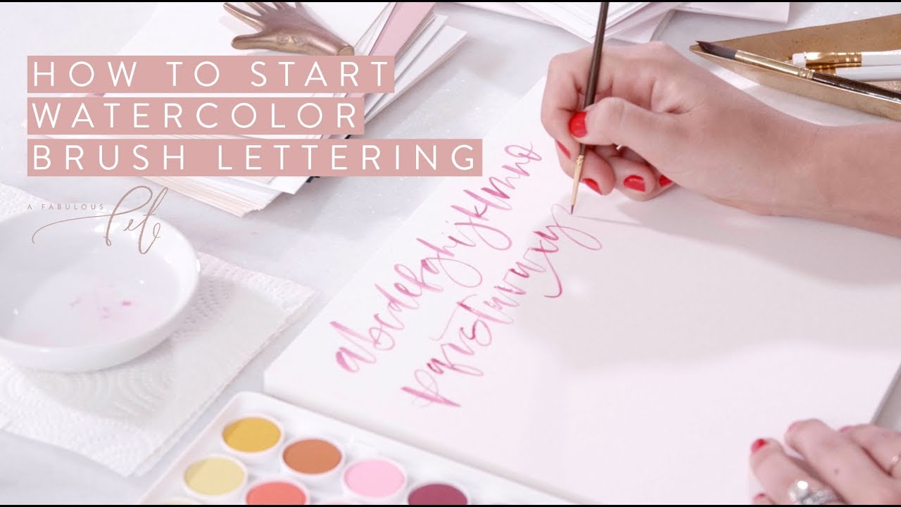 How to Start Watercolor Brush Lettering YouTube