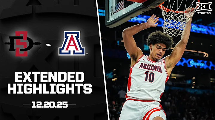 San Diego State vs. #1 Arizona Extended Highlights | 2025-26 Big 12 Men's Basketball