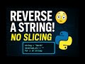 🤯 You Don’t Need Slicing to Reverse a String! #PythonTrick