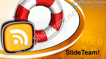 Rescue Icon RSS Symbol PowerPoint Templates ppt Themes 0812 Slides Backgrounds