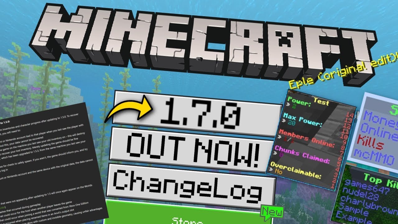 Minecraft 1 7 Out Now Scoreboards Food Change Log Mcpe Xbox Switch Bedrock Youtube Minecraft 1 7 Out Now Scoreboards Food Change Log Mcpe Xbox Switch Bedrock Youtube