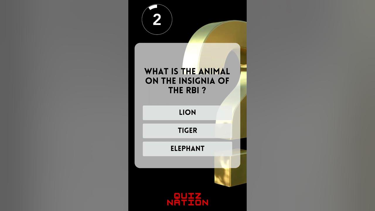 what-is-the-animal-on-the-insignia-of-rbi-shorts-quiz-gk-youtube